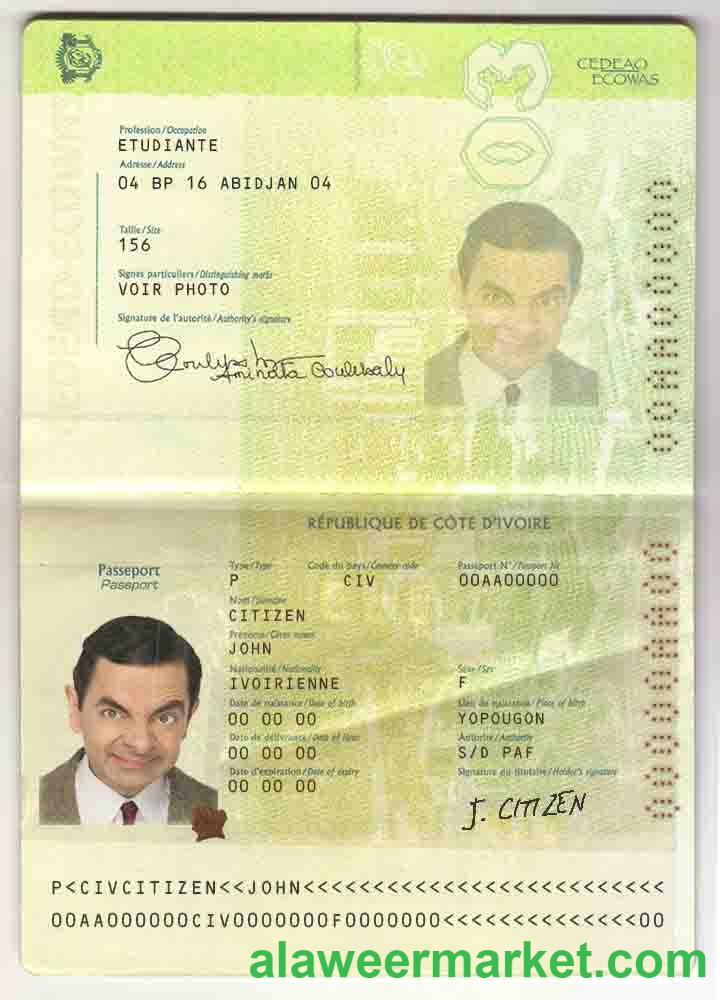 Cote D'Ivoire passport